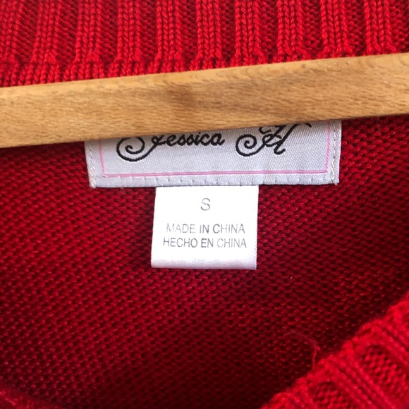 Jessica H Red Sweater Dress - Picture 4 of 8